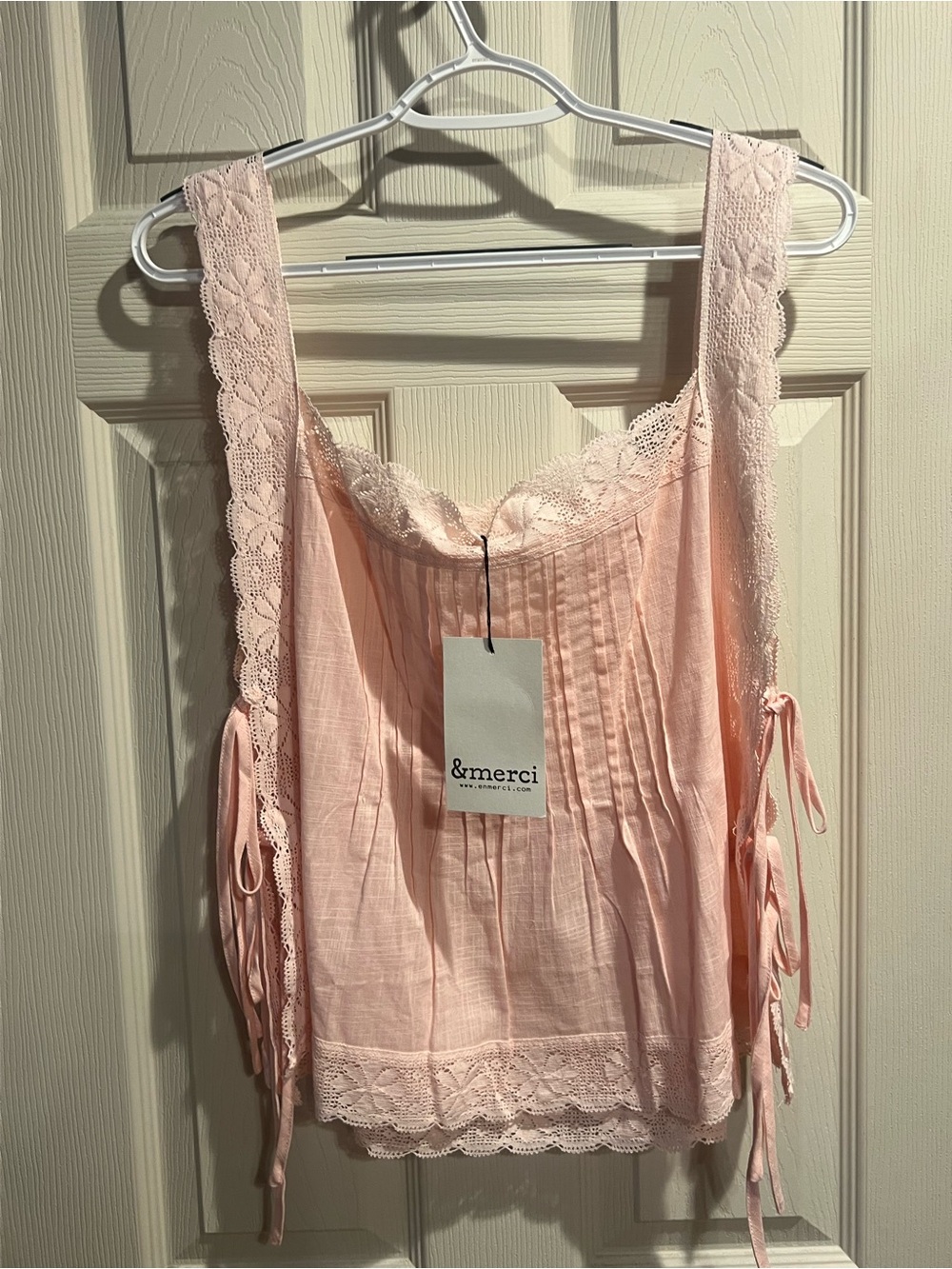 &merci Blush Pink Lace-Trim Camisole